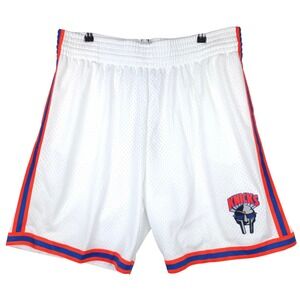 MF Doom New York Knicks Mitchell & Ness NBA 2XL XXL Jersey Shorts White NWT